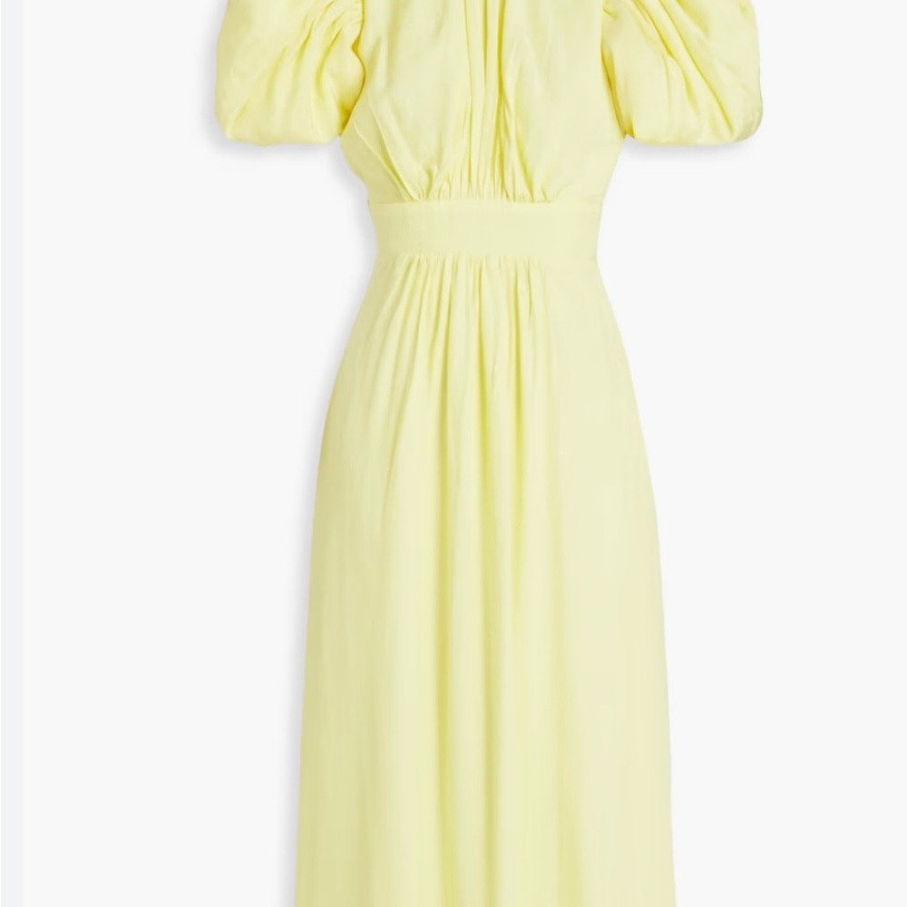 Chic Yellow Midi Dress